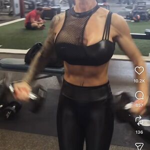 Bombshell Sportswear Black Mesh Sports Bra